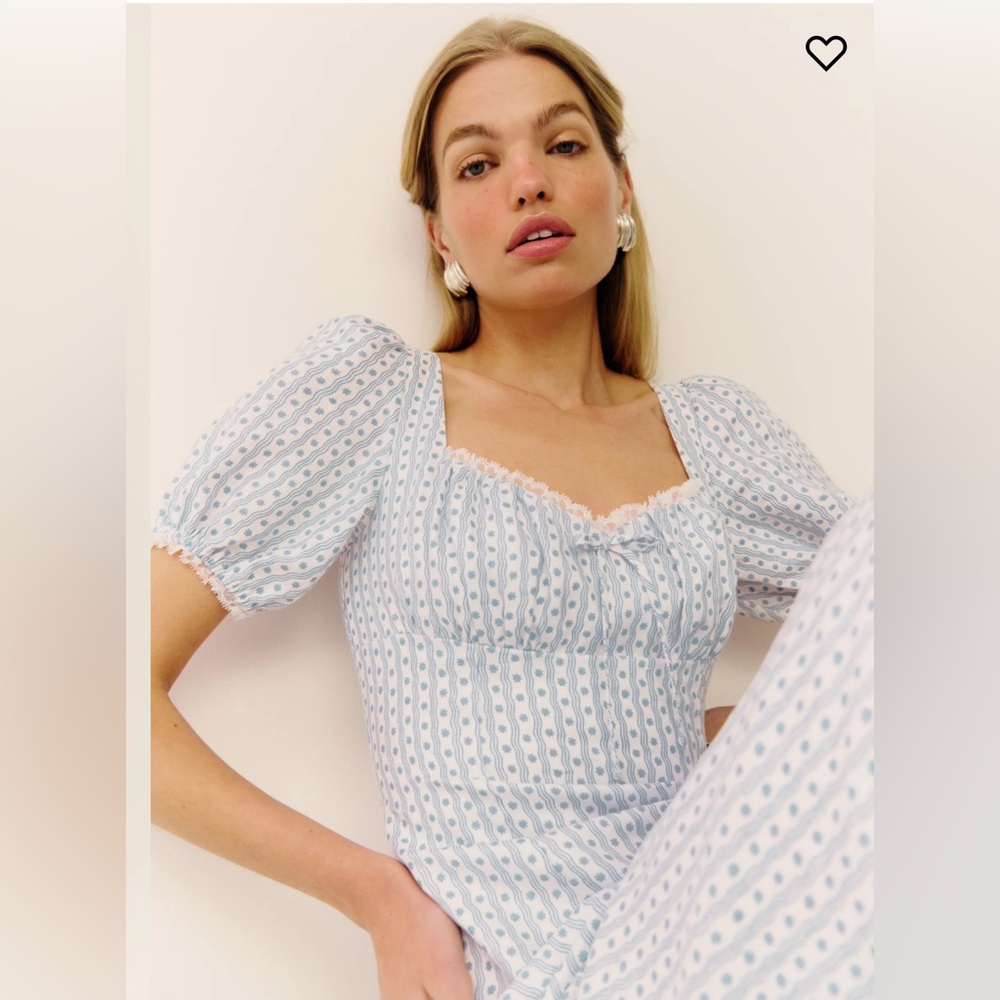 Reformation - Cherise Linen Dress - Cindy - Size 6